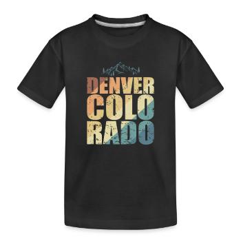 Colorado Denver USA Amerika Bundesstaat - Kinder Premium Bio T-Shirt - Schwarz - Vorne