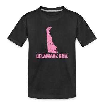 Delaware Girl États-Unis Amérique État - T-shirt bio Premium Enfant - noir - Devant