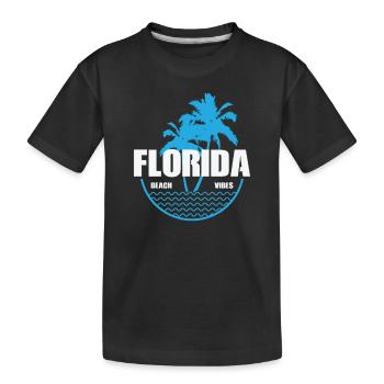 Florida Beach Vibes USA Amérique - T-shirt bio Premium Enfant - noir - Devant