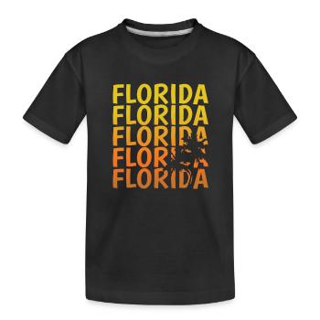 Florida Palmen USA Amerika Bundesstaat - Kinder Premium Bio T-Shirt - Schwarz - Vorne