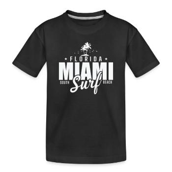 Florida Miami Surf south Beach USA Amerika - Kinder Premium Bio T-Shirt - Schwarz - Vorne