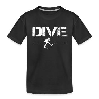 dive - Kids' Premium Organic T-Shirt - black - Front