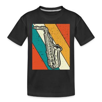 Saxophone Saxophoniste Saxophoniste - T-shirt bio Premium Enfant - noir - Devant