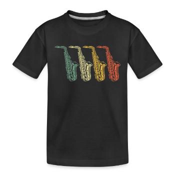 Saxophone Saxophoniste Saxophoniste - T-shirt bio Premium Enfant - noir - Devant