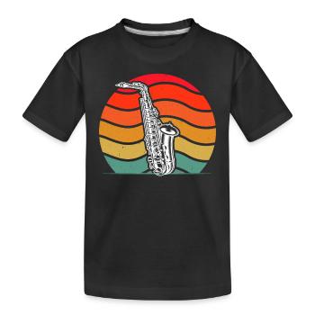 Saxophone Saxophoniste Saxophoniste - T-shirt bio Premium Enfant - noir - Devant