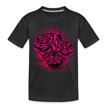 Rose Illustration - T-shirt bio Premium Enfant - noir - Devant