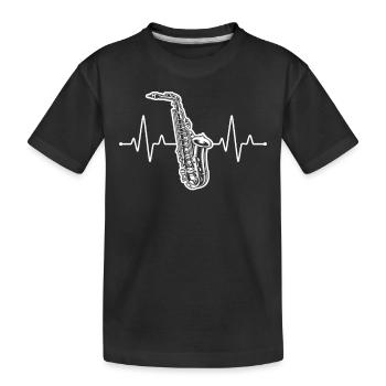 Saxophone Saxophoniste Saxophoniste - T-shirt bio Premium Enfant - noir - Devant