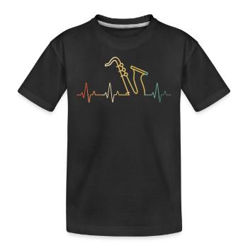 Saxophone Saxophoniste Saxophoniste - T-shirt bio Premium Enfant - noir - Devant