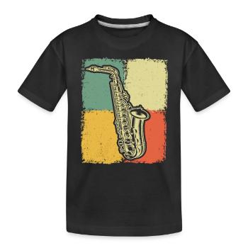 Saxophone Saxophoniste Saxophoniste - T-shirt bio Premium Enfant - noir - Devant