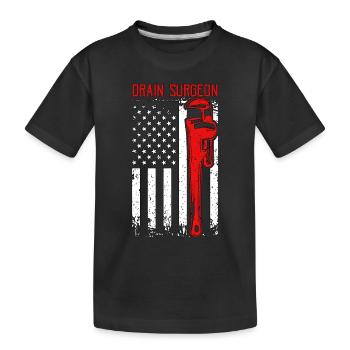 Pipefitter Drain Surgeon Clé à pipe Tuyauteurs - T-shirt bio Premium Enfant - noir - Devant