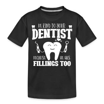 dentiste, dentiste, médecin, dentiste, dentiste - T-shirt bio Premium Enfant - noir - Devant