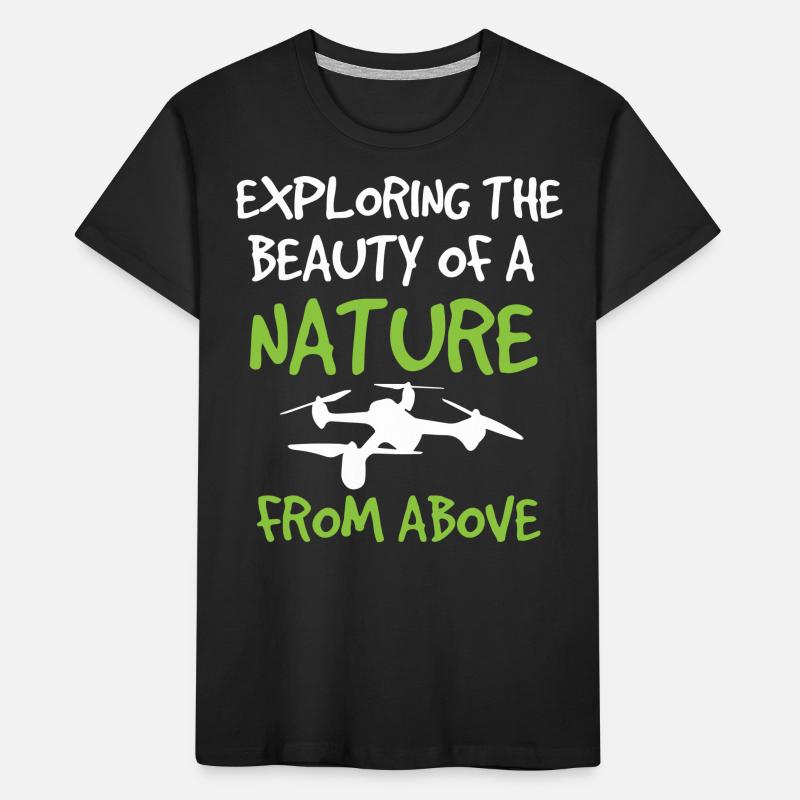 Drone volant, drones, drones, modèles réduits d’avions T-shirt bio Premium Enfant