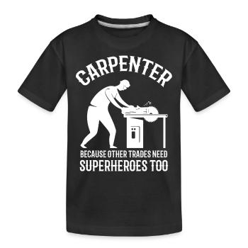 Tischler, Schreiner - Kinder Premium Bio T-Shirt - Schwarz - Vorne