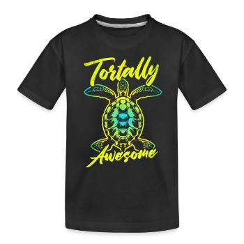 Sea turtle - Kids' Premium Organic T-Shirt - black - Front