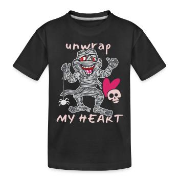 Comic mummy, Halloween mummy, funny saying - Kids' Premium Organic T-Shirt - black - Front