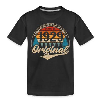 Vintage Geburtstag Geschenkidee Original 1929 - Kinder Premium Bio T-Shirt - Schwarz - Vorne