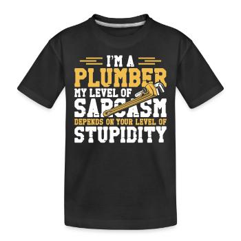 Plombier de plomberie vintage Je suis un - T-shirt bio Premium Enfant - noir - Devant