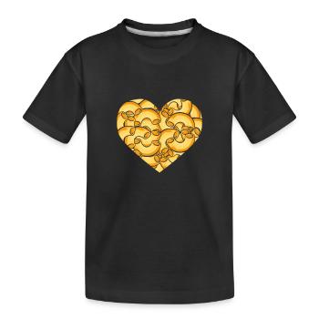 Cœur de Mac and cheese - T-shirt bio Premium Enfant - noir - Devant