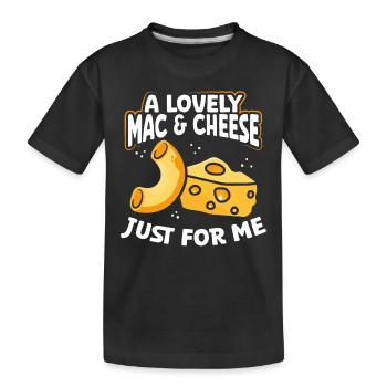 Un beau macaroni au fromage - T-shirt bio Premium Enfant - noir - Devant