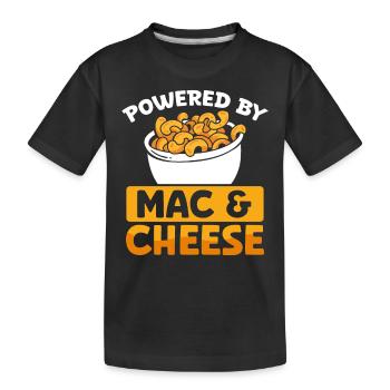 Propulsé par Mac and cheese - T-shirt bio Premium Enfant - noir - Devant