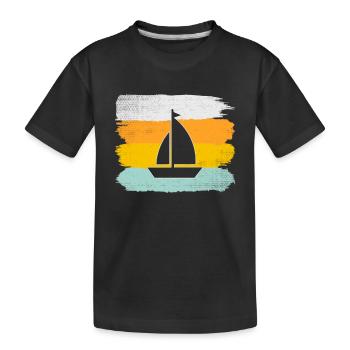 Rétro de la voile - T-shirt bio Premium Enfant - noir - Devant