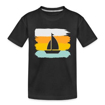 Rétro de la voile - T-shirt bio Premium Enfant - noir - Devant