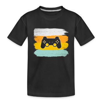 Gaming Retro - Kids' Premium Organic T-Shirt - black - Front