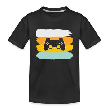 Gaming Retro - Kids' Premium Organic T-Shirt - black - Front