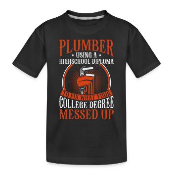 Plombier Plombier Plombier Vintage Plombier - T-shirt bio Premium Enfant - noir - Devant