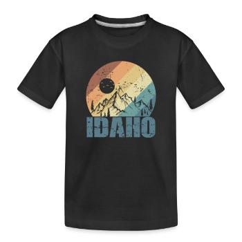 Idaho USA America State - Kids' Premium Organic T-Shirt - black - Front