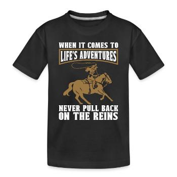 Steer Wrestling quand il s’agit de rodéo Team Roping - T-shirt bio Premium Enfant - noir - Devant