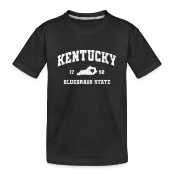 Kentucky 1792 Bluegrass State USA Amerika - Kinder Premium Bio T-Shirt - Schwarz - Vorne