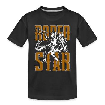 Steer Wrestling Rodeo Star Horses Steer Wrestling - T-shirt bio Premium Enfant - noir - Devant