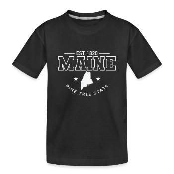Maine Est. 1820 Pine Tree State États-Unis Amérique - T-shirt bio Premium Enfant - noir - Devant