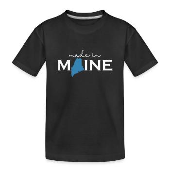 Fabriqué dans le Maine USA Amérique - T-shirt bio Premium Enfant - noir - Devant