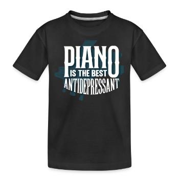 Pianiste, professeur de piano, pianiste, - T-shirt bio Premium Enfant - noir - Devant