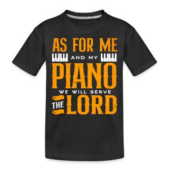 Pianiste, professeur de piano, pianiste, - T-shirt bio Premium Enfant - noir - Devant