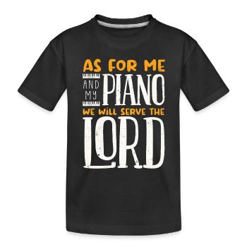Pianiste, professeur de piano, pianiste, - T-shirt bio Premium Enfant - noir - Devant