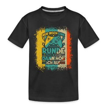Nur Noch Eine Runde Dann Hör Ich Auf - Kinder Premium Bio T-Shirt - Schwarz - Vorne