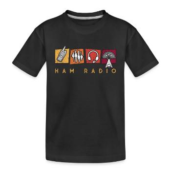 Fréquence du canal des radioamateurs radioamateurs - T-shirt bio Premium Enfant - noir - Devant