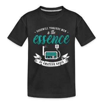 Bonne volonté de la radio amateur envers les hommes Antenne Tour de radio - T-shirt bio Premium Enfant - noir - Devant