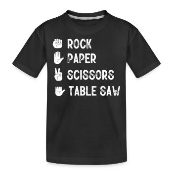 Tischler, Holzarbeiter - Kinder Premium Bio T-Shirt - Schwarz - Vorne