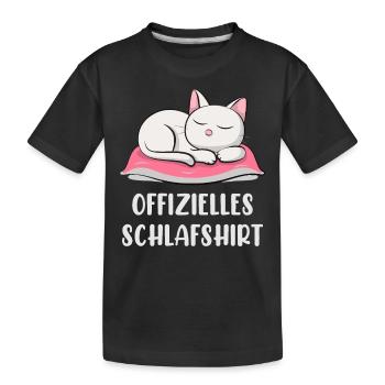 Offizielles Schlafshirt - Kinder Premium Bio T-Shirt - Schwarz - Vorne