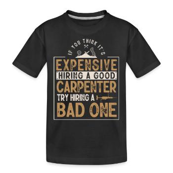 Tischler, Holzarbeiter - Kinder Premium Bio T-Shirt - Schwarz - Vorne
