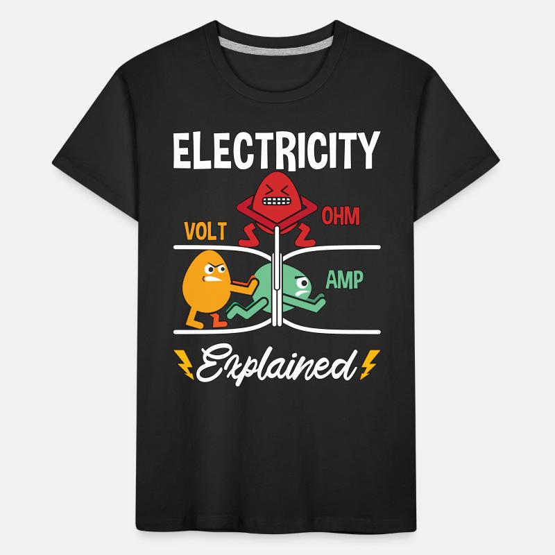 Electronics Repair Electricity Volt Ohm Electrical Kids' Premium Organic T-Shirt