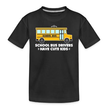 Les chauffeurs d’autobus scolaires ont des compagnies de bus pour enfants mignons - T-shirt bio Premium Enfant - noir - Devant