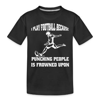 American Football Football Fan - Kids' Premium Organic T-Shirt - black - Front