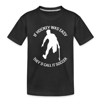 Joueur de hockey cadeau hockey sur gazon hockey hockey floorball - T-shirt bio Premium Enfant - noir - Devant