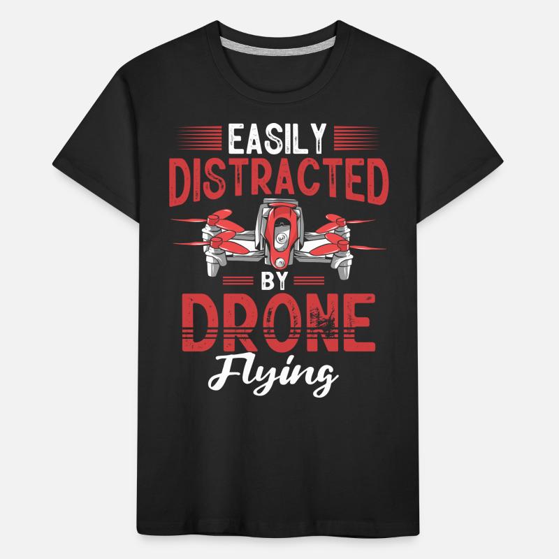 Drone volant, drones aériens, multicoptères, drones T-shirt bio Premium Enfant