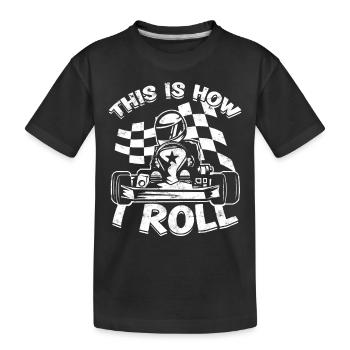 Kart conduite de kart pilotes de course Pilotes de course - T-shirt bio Premium Enfant - noir - Devant